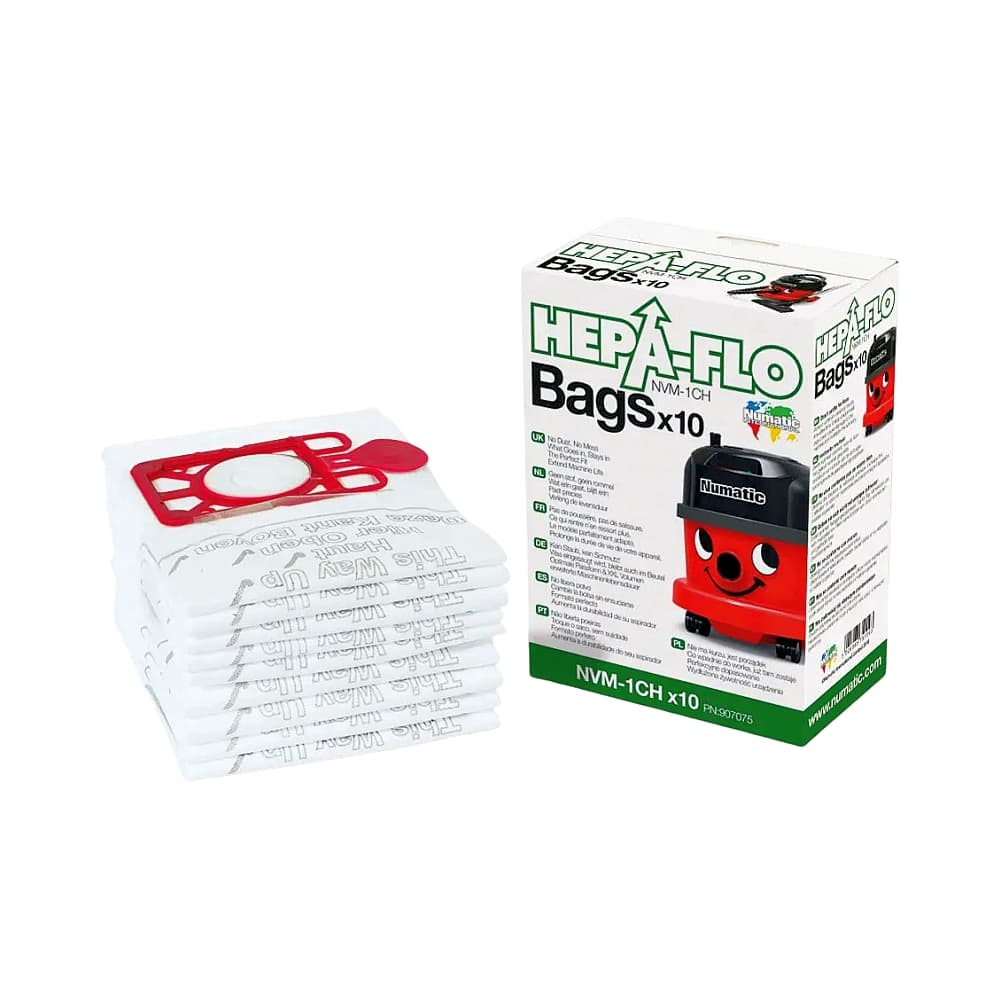 Numatic NVM-1CH HepaFlo Filter Bags 604015 (10 Pack)
