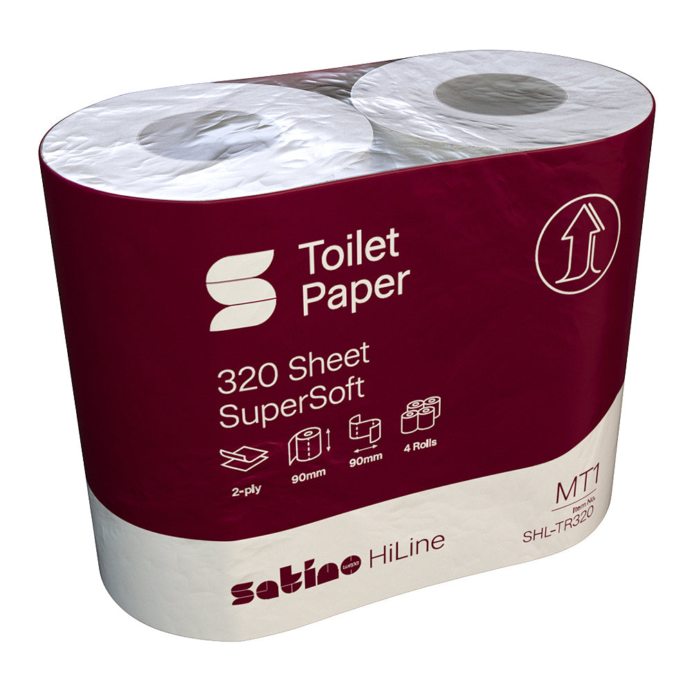 SATINO HiLine Premium Pure 320 Sheet Toilet Rolls 36 Pack