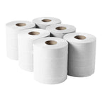 White Roll Centrefeed 150M 2 Ply (6 Rolls)