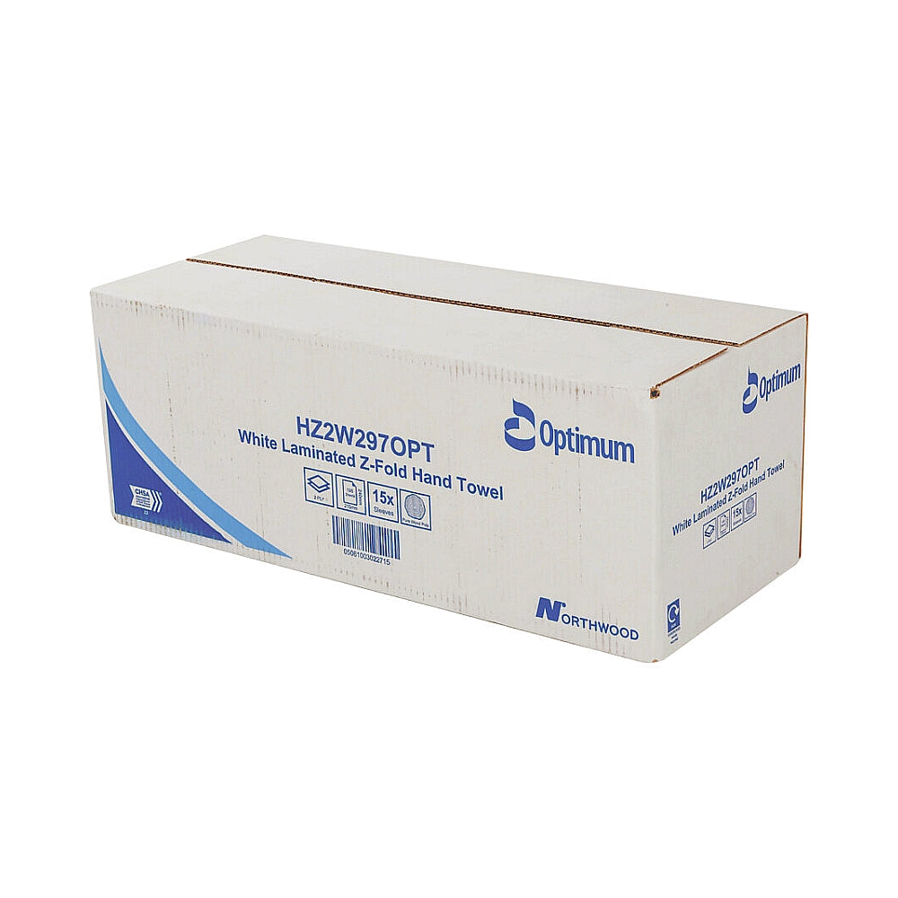 White Z-Fold 2 Ply Hand Towels KR0246 (Case of 3000)