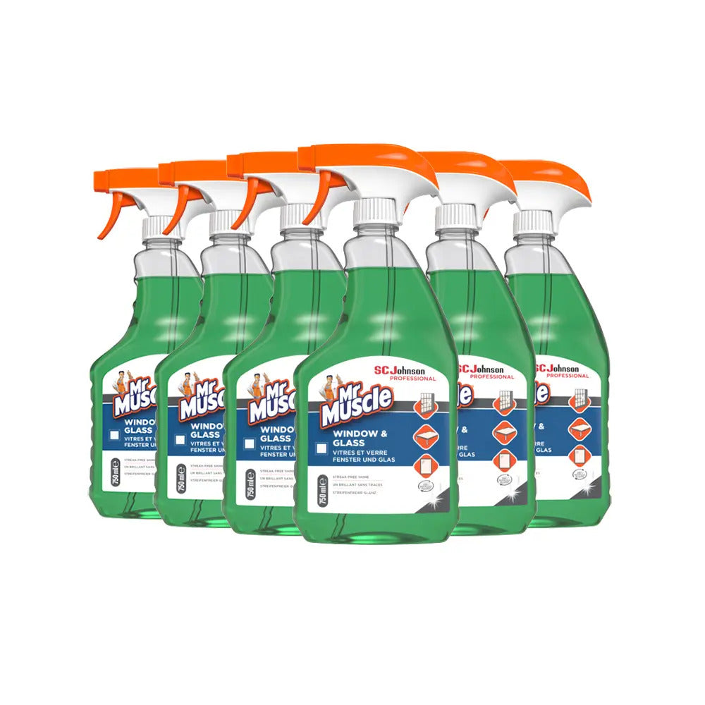 Mr Muscle Glass Cleaner: 6 x 750ML