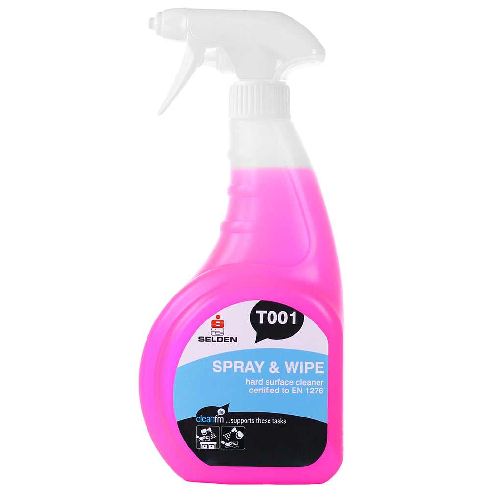 Selden T001 Spray & Wipe EN1276 Sanitiser